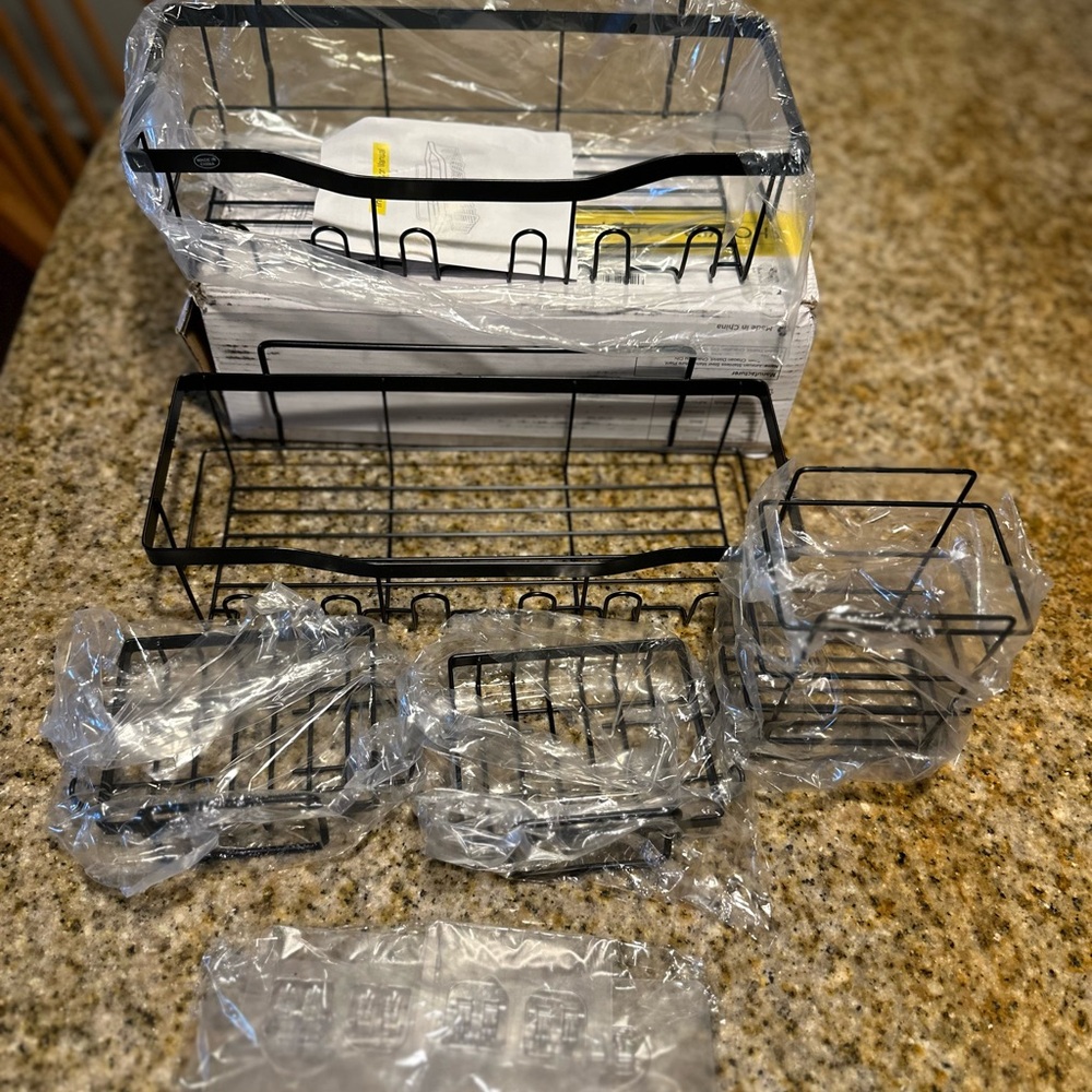 Black Metal, Shower Basket Full Set,